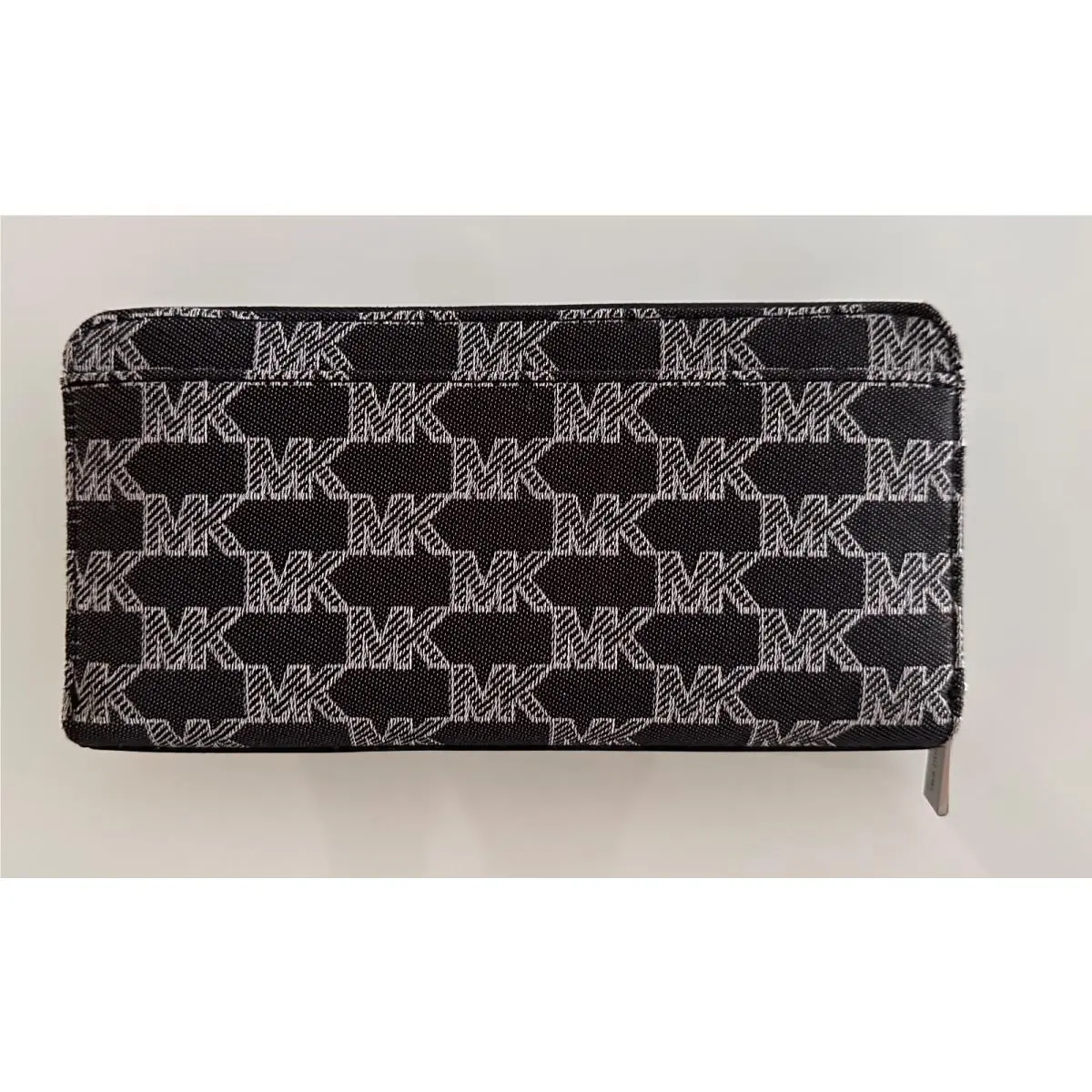 Cooper Tech Zip Around MK Signature Continental Wallet Purse Black MK/MULTI by Michael Kors