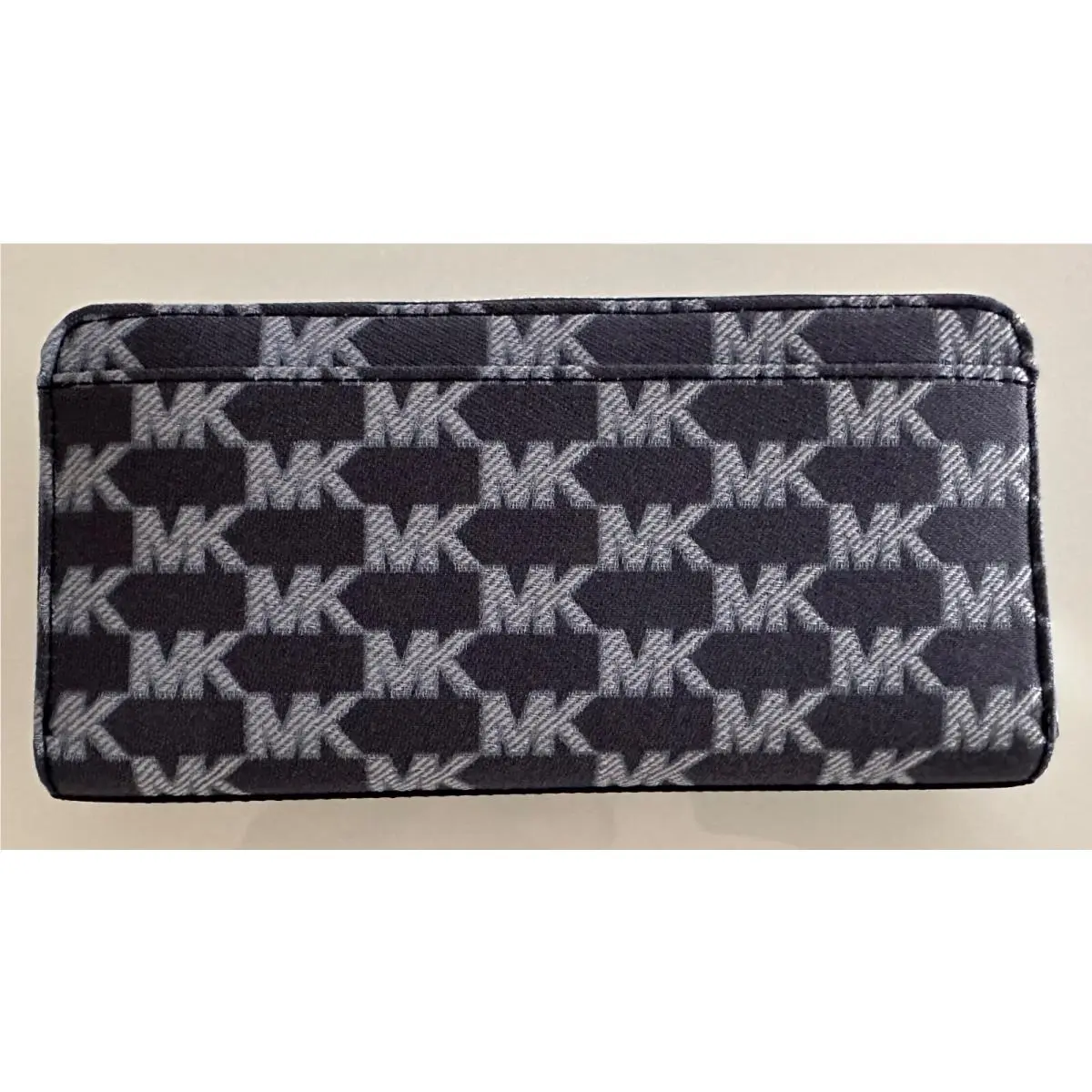 Cooper Tech Zip Around MK Signature Continental Wallet Purse Navy blue mk/multi by Michael Kors
