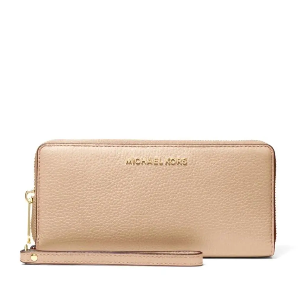 Jet Set Travel Large Continental Wallet Bisque (Pebbled Leather) by Michael Kors