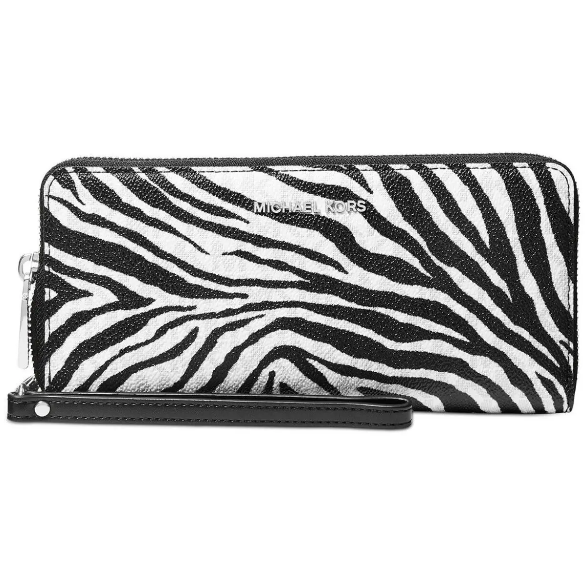 Jet Set Travel Large Continental Wallet Bright White Multi (Printed Coated Canvas) by Michael Kors