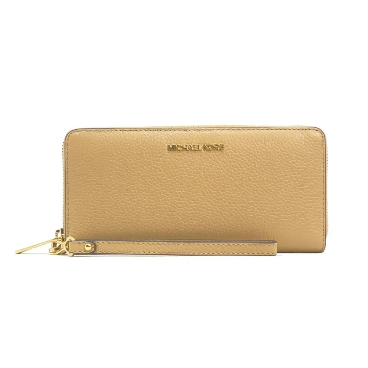 Jet Set Travel Large Continental Wallet Camel (Pebbled Leather) by Michael Kors