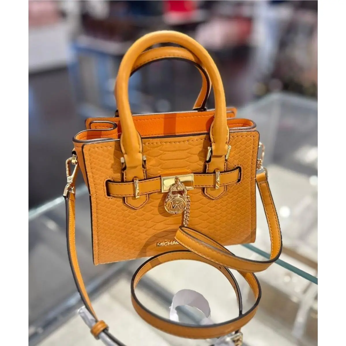 Hamilton XS Extra Small Satchel Shoulder Handbag Crossbody Bag Tote CIDER by Michael Kors