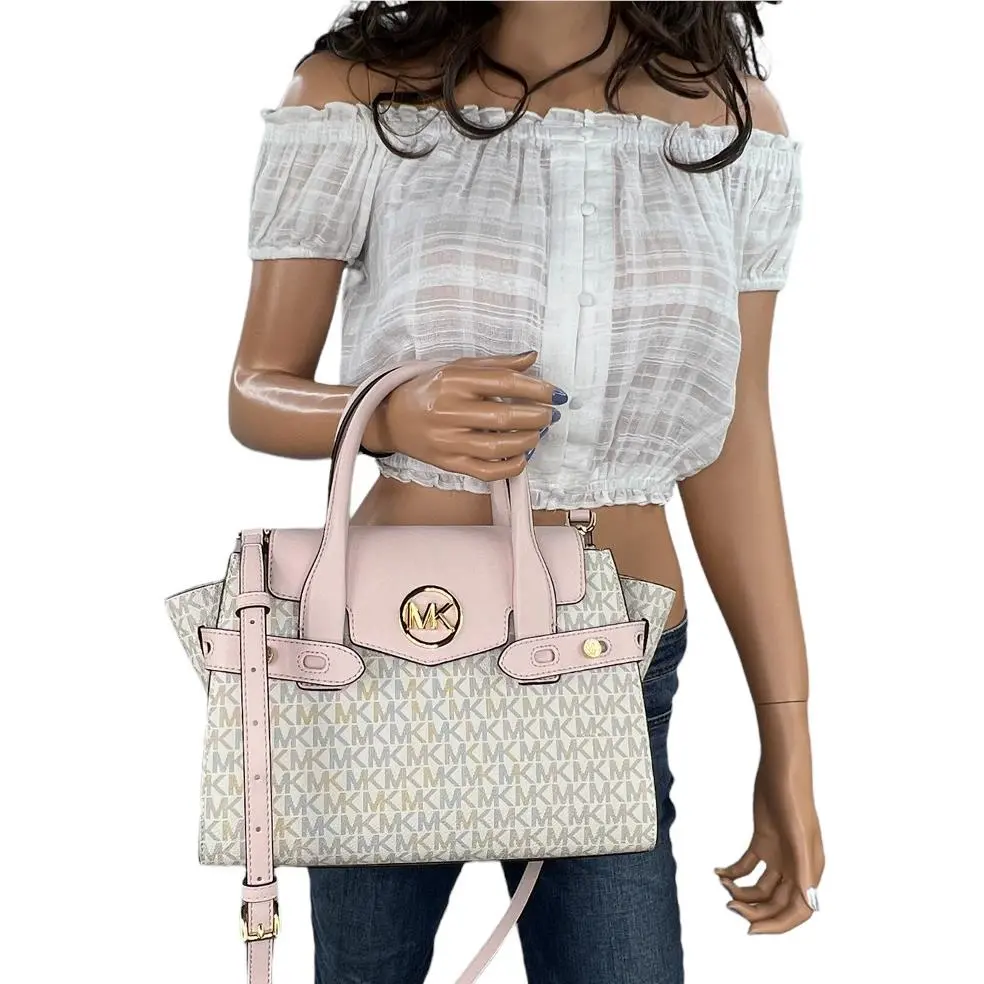 Michael Kors Carmen Medium Flap Satchel Shoulder Crossbody Bag