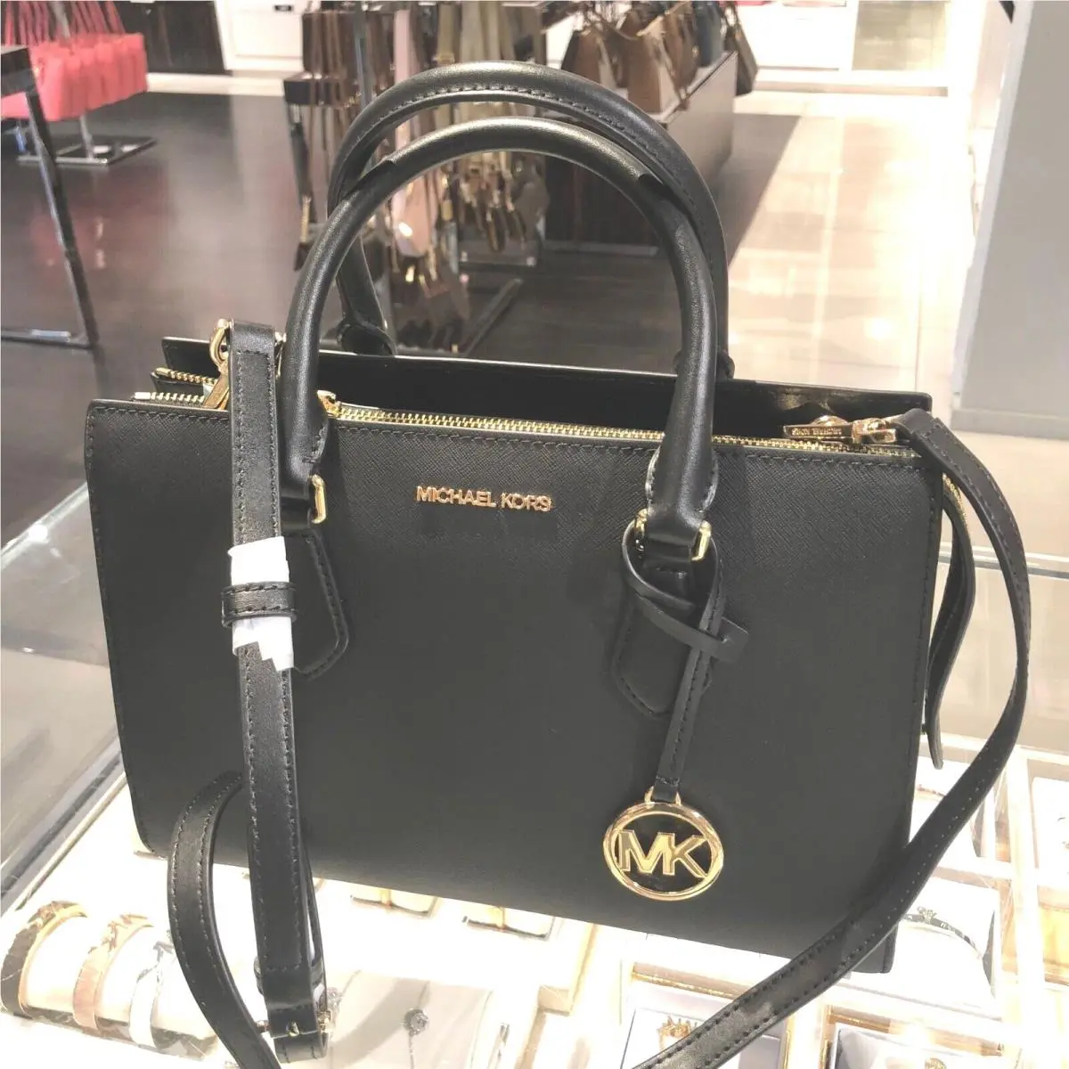 Medium Women Satchel Bag Handbag Purse Messenger Crossbody Shoulder BLACK by Michael Kors
