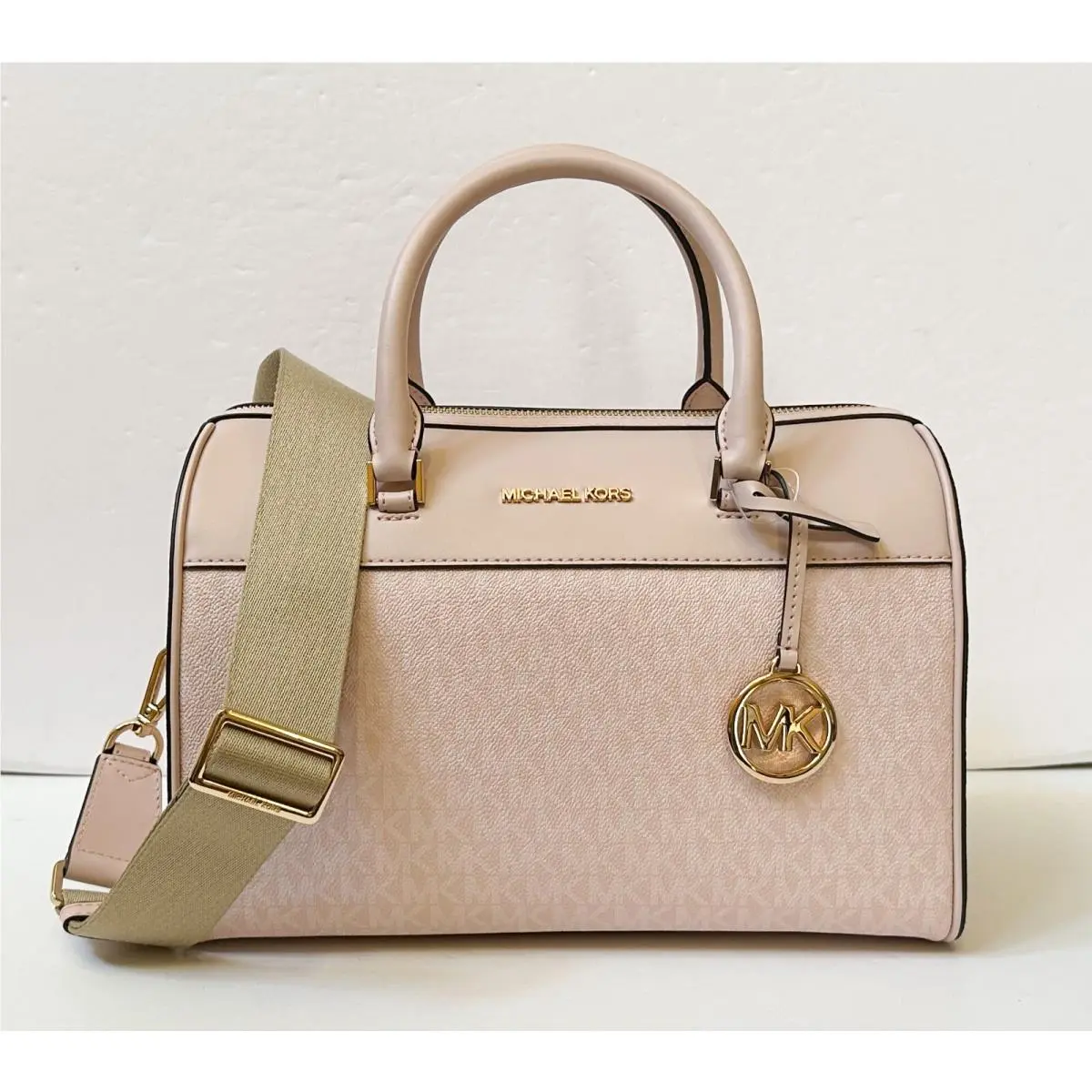 Jet Set Travel Medium Duffle Satchel Shoulder Crossbody Bag MK LIGHT POWDER BLUSH by Michael Kors