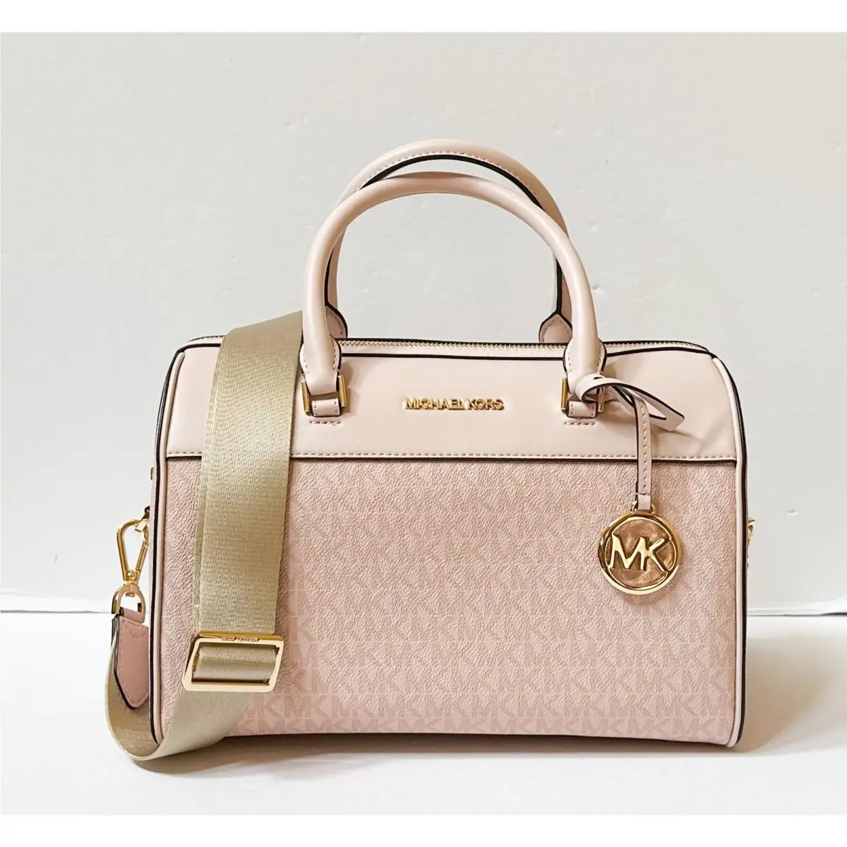 Jet Set Travel Medium Duffle Satchel Shoulder Crossbody Bag MK PINK by Michael Kors