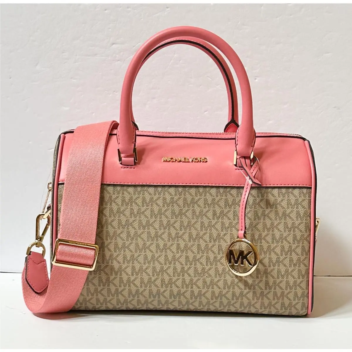 Jet Set Travel Medium Duffle Satchel Shoulder Crossbody Bag MK TEAROSE MULTI by Michael Kors