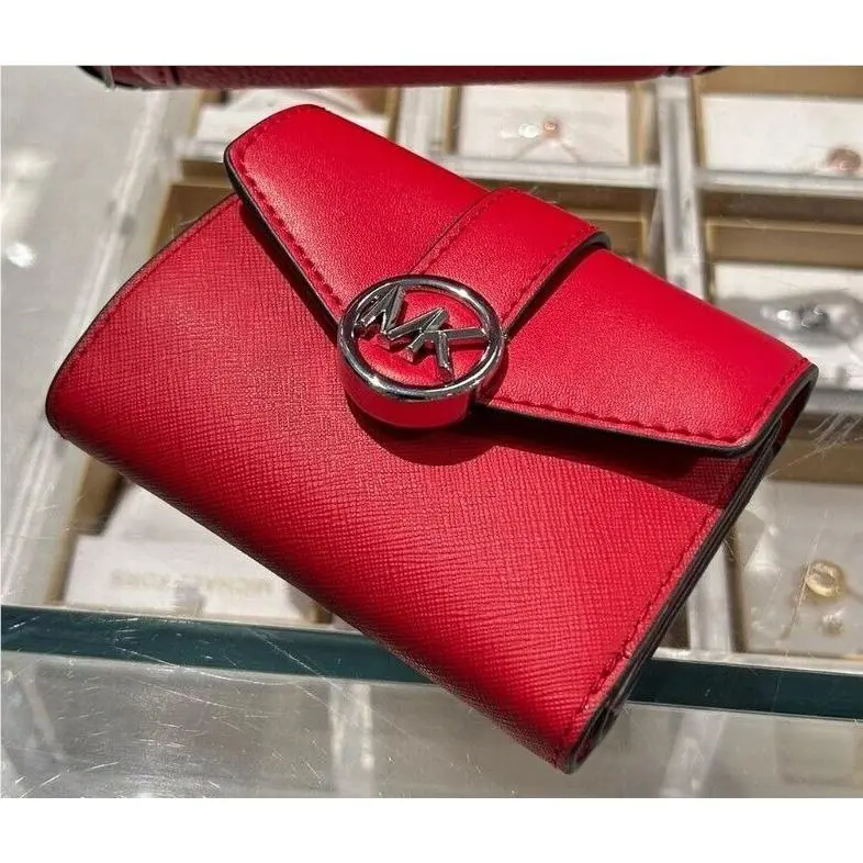 Michael Kors Carmen Ladies Fashion Flap Bifold Wallet Credit Card Holder Var