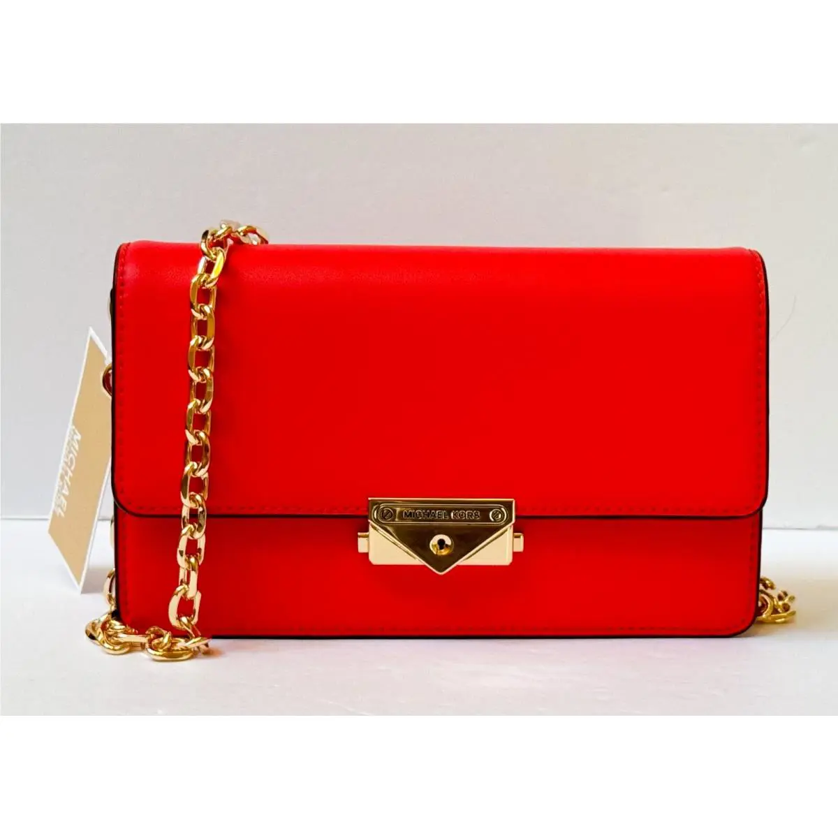 Cece Medium Flap Vegan Leather Shoulder Crossbody Bag Clutch DARK SANGRIA by Michael Kors
