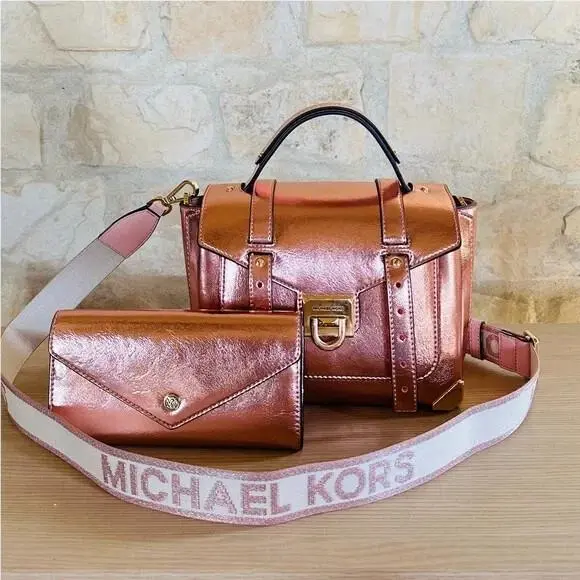 Manhattan Primrose Medium Satchel Crossbody Bag/wallet Option Handbag+Wallet by Michael Kors