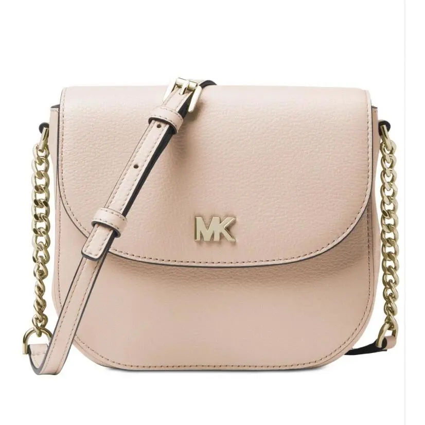 Michael Kors Pebble Leather Half Dome Crossbody Purse Bag Pink or Navy