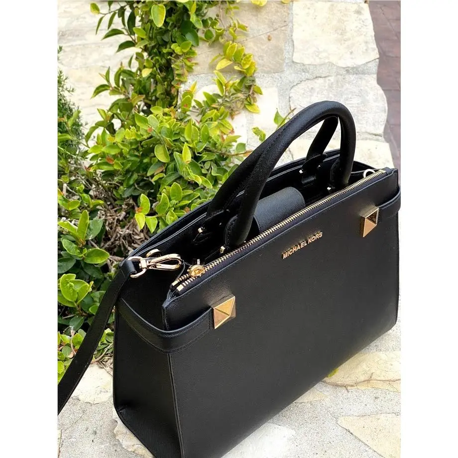 Karla Leather MD East West Satchel Black/wallet Options by Michael Kors