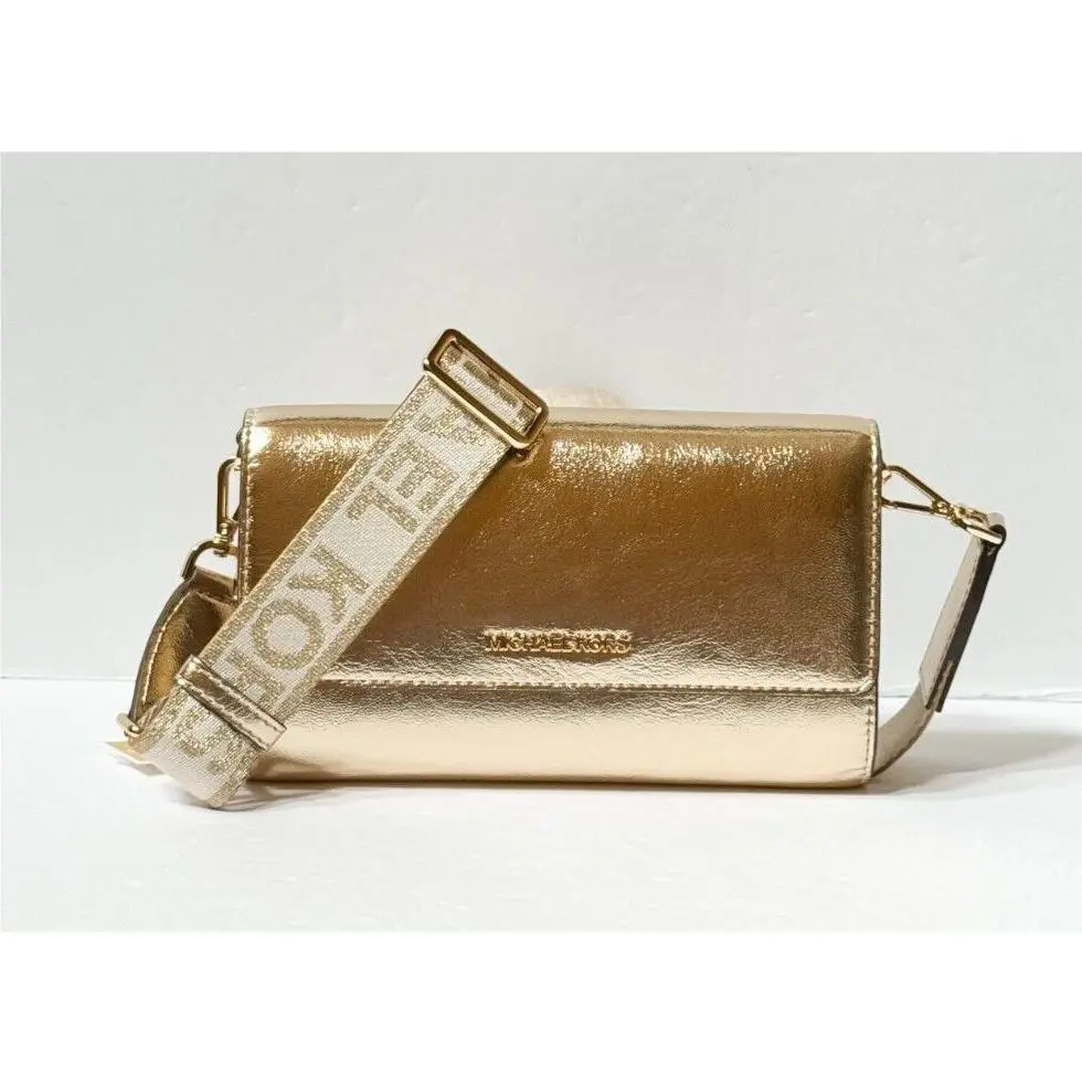 Jet Set Item Large Zip Around Wallet Shoulder Crossbody Bag PALE GOLD by Michael Kors