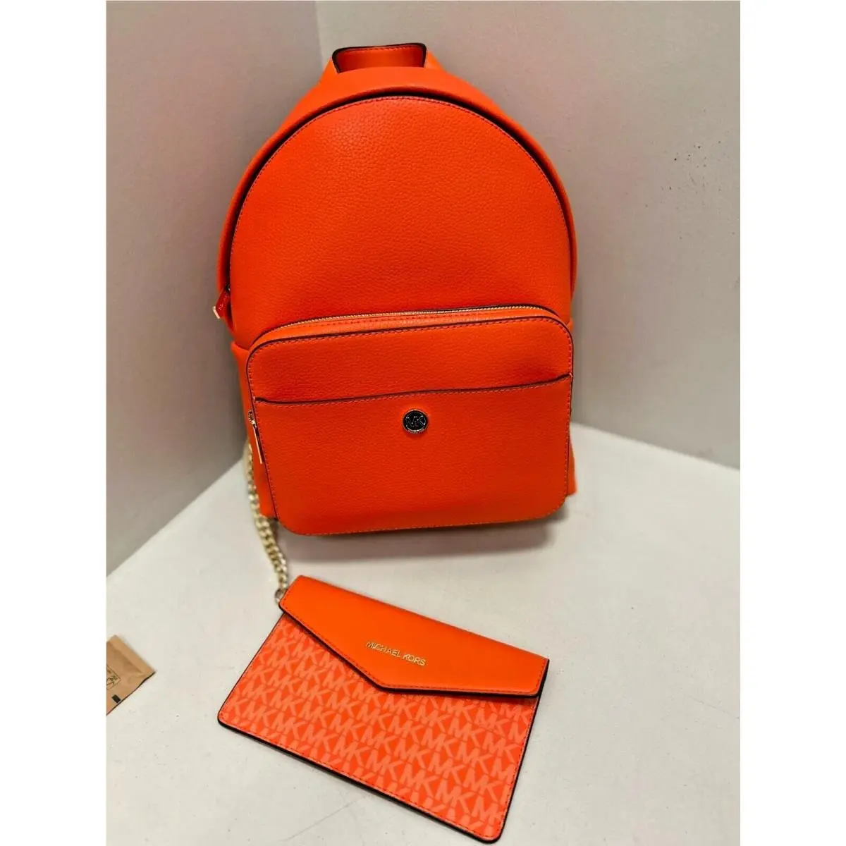 Michael Kors Maisie Medium Leather/pvc 2 in 1 Backpack Bag and Wristlet Wallet