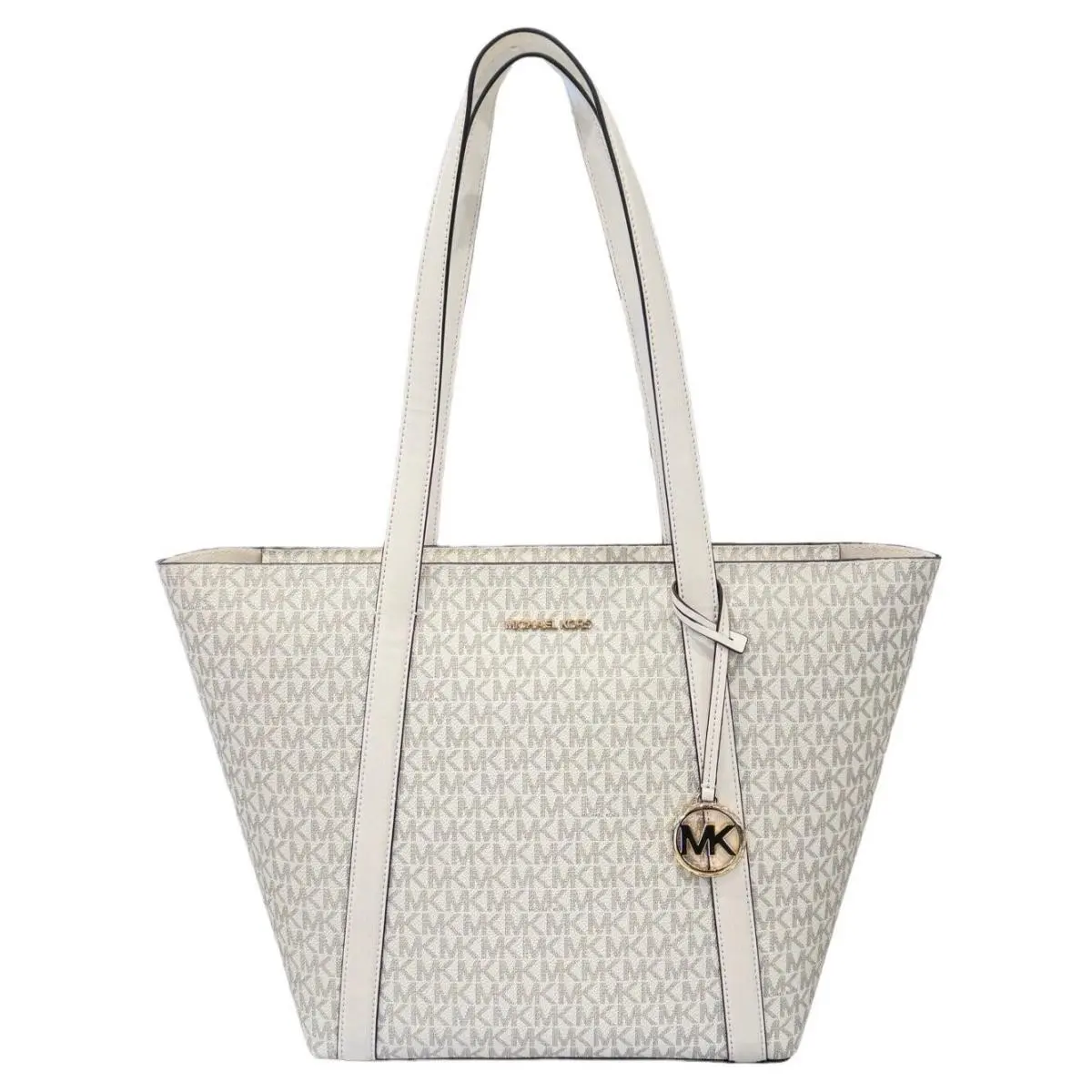 Pratt Large Top Zip Carryall Tote Shoulder Bag MK LIGHT CREAM MULTI by Michael Kors