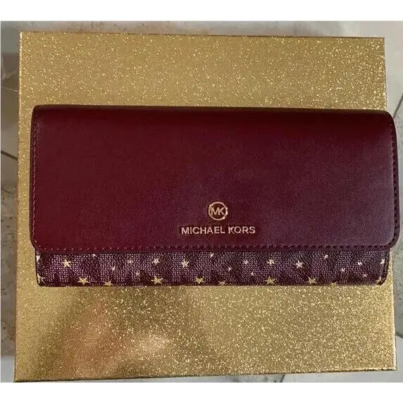 Convertible Crossbody Wallet Jet Set Charm Merlot by Michael Kors