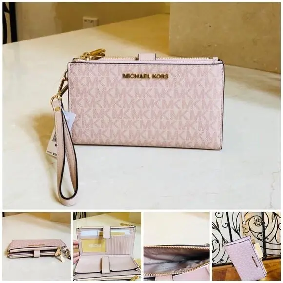 MK Medium Carryall Tote Handbag or Double Zip Wallet DOUBLE ZIP WALLET by Michael Kors