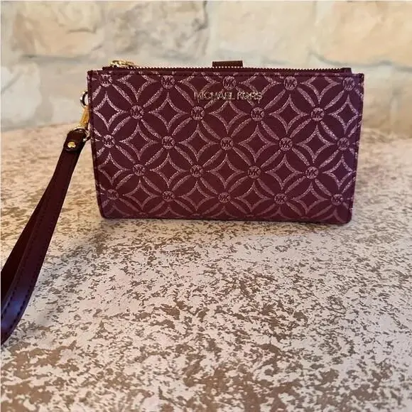 Womens Mirella MD EW Tote Shoulder Handbag/wallet Option Oxblood Wallet by Michael Kors