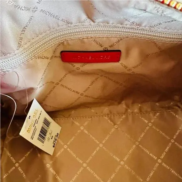 Michael Kors  bag  - Michael Kors Jet Set Travel - 35H3GTFU2V - Handle/Strap: Red, Hardware: Gold, Exterior: bright red on tag same as chilli red