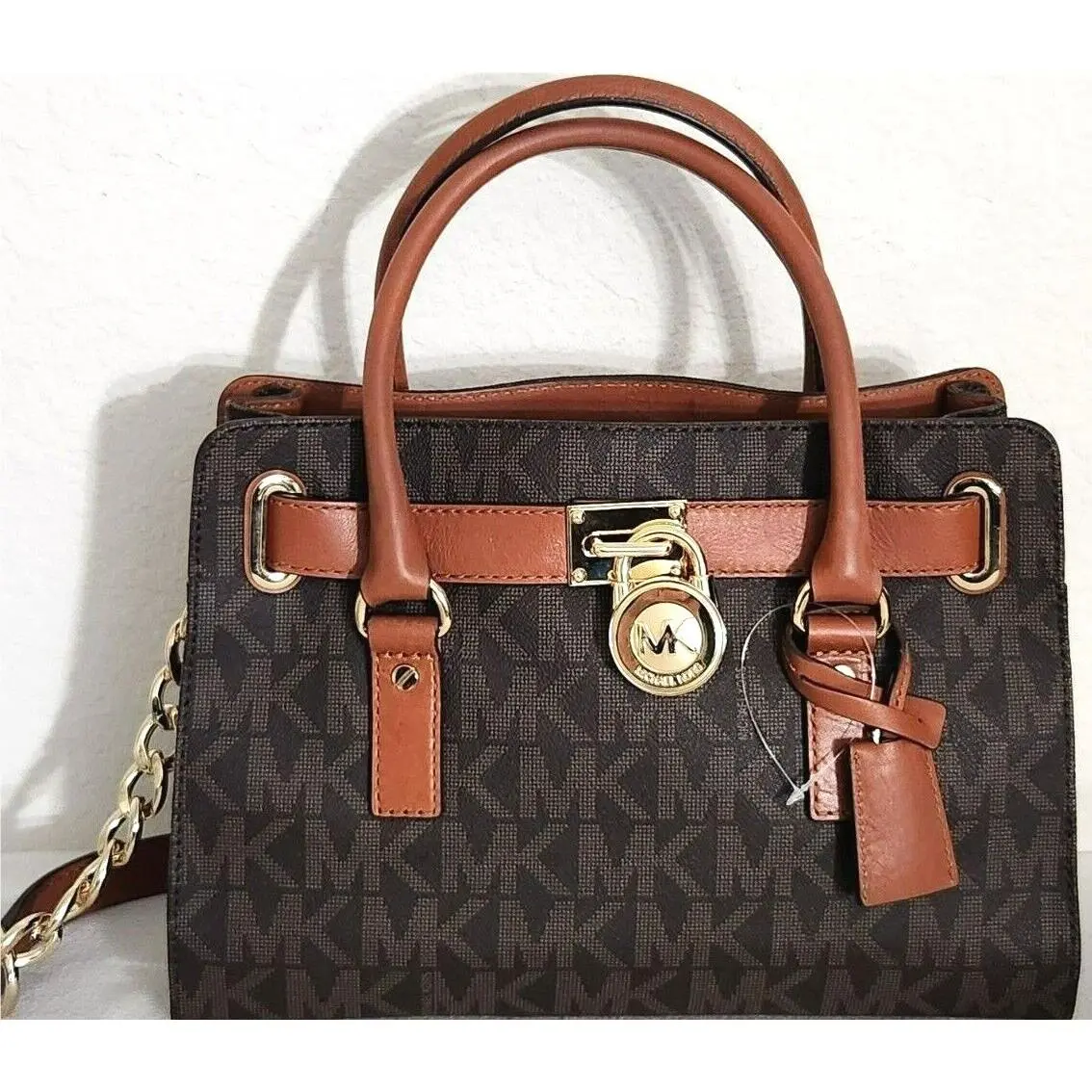 Hamilton Brown Monogram Satchel Bag +/or Matching Wallet Satchel by Michael Kors