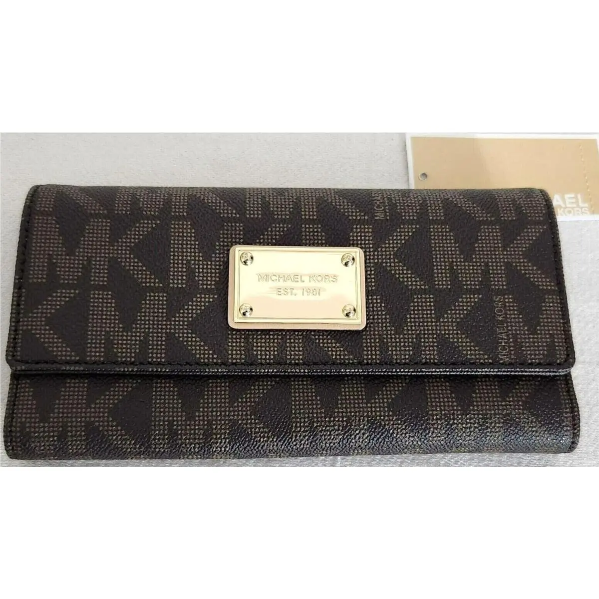 Hamilton Brown Monogram Satchel Bag +/or Matching Wallet Wallet by Michael Kors