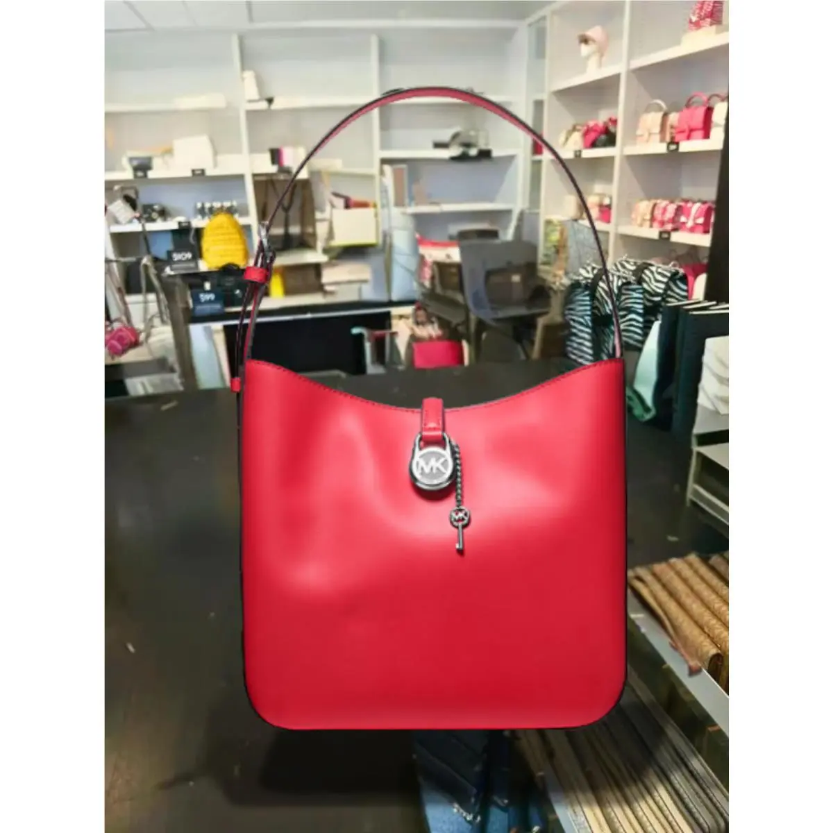 Michael Kors Lyra Women Small Leather Bucket Shoulder Purse Bag Handbag Shoulder