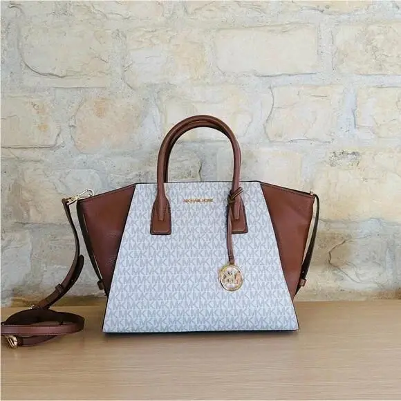Avril Signature Vanilla Large Satchel Crossbody Bag/wallet Option Handbag by Michael Kors