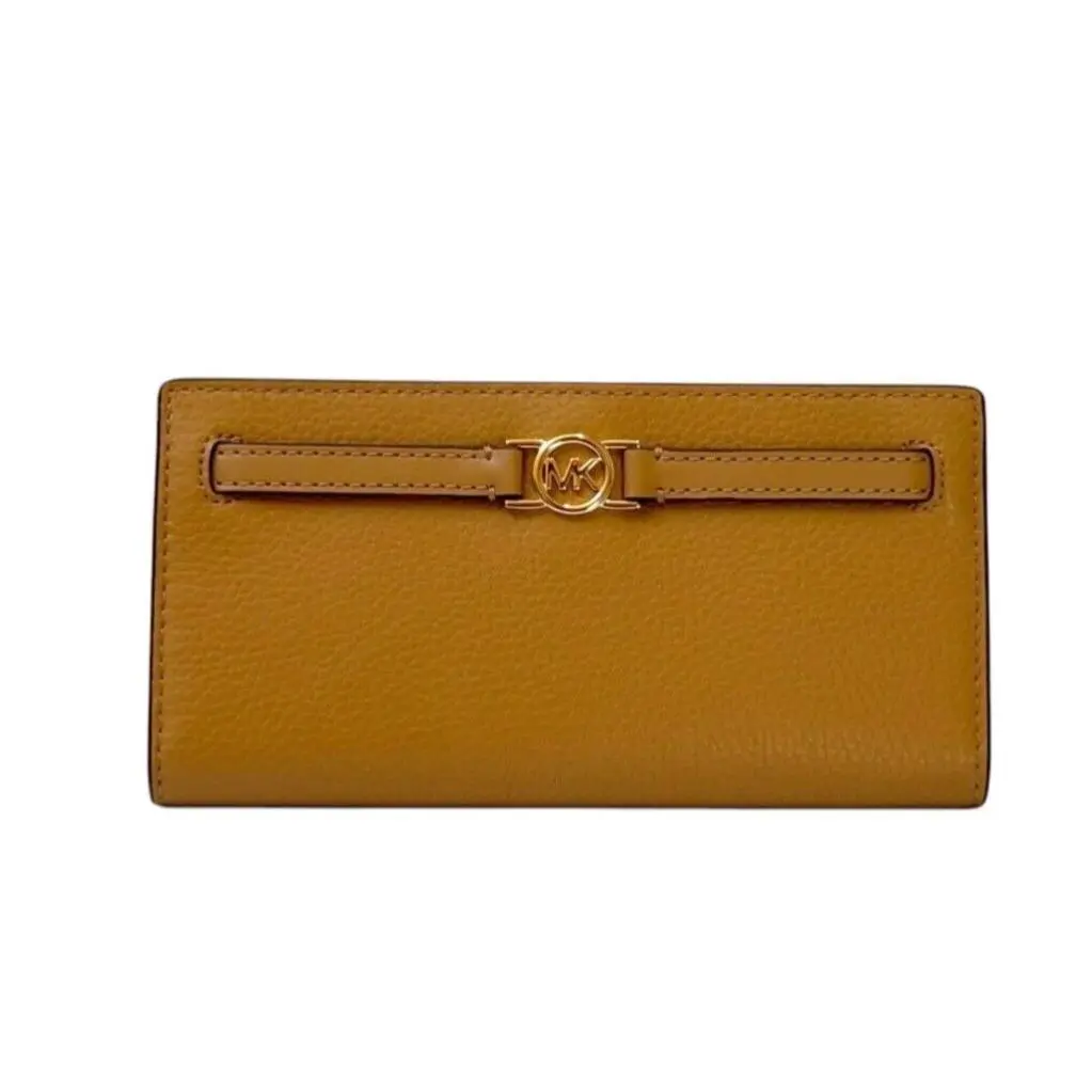 Jet Set Reed Large Flap Bifold Snap Wallet Light Brown by Michael Kors