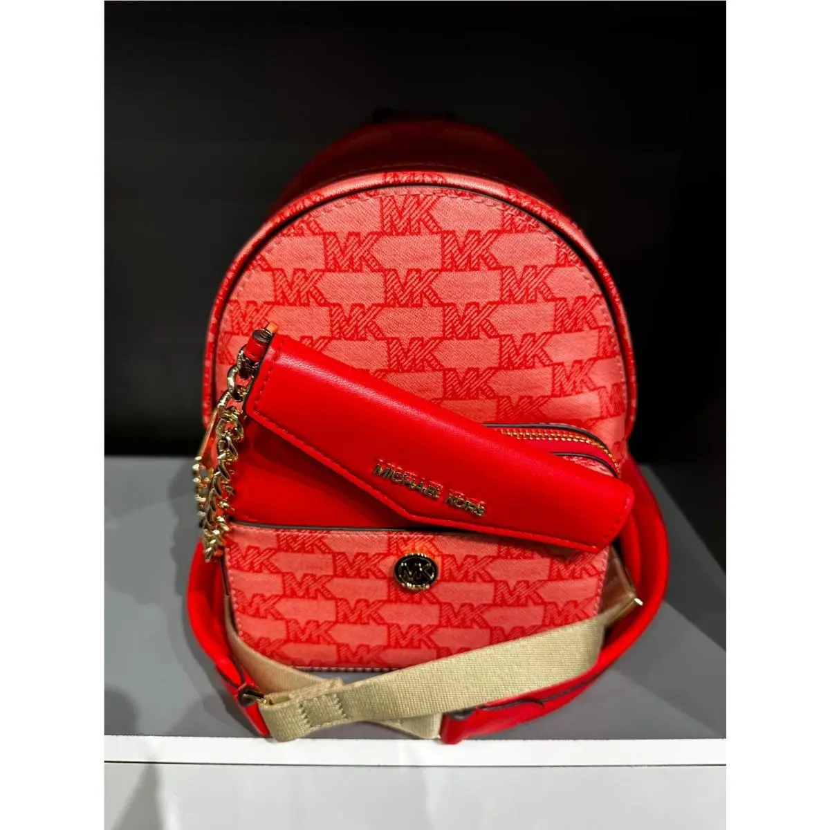 Women Girls Maisie XS 2IN1 Backpack Travel School Shoulder Bag MK DK SANGRIA by Michael Kors