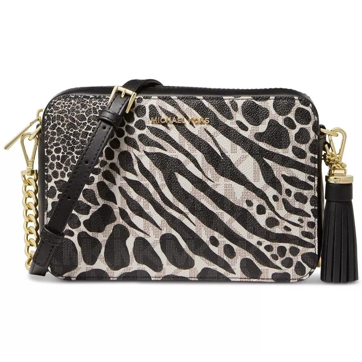 Jet Set Camera Crossbody Bag Black Multi by Michael Kors
