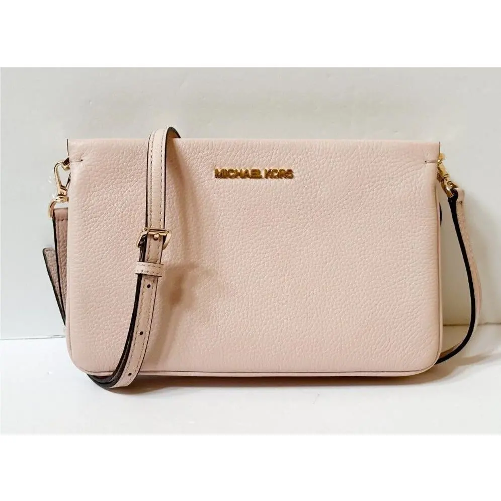 Jet Set Travel LG Triple Gusset Shoulder Crossbody Bag Pink Powder Blush by Michael Kors