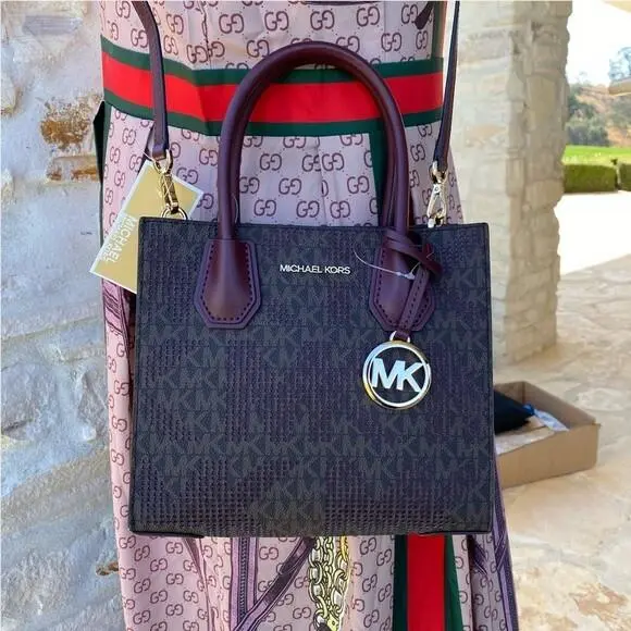 Michael Kors Mercer Graphic Medium Messenger Crossbody Satchel Wallet Options