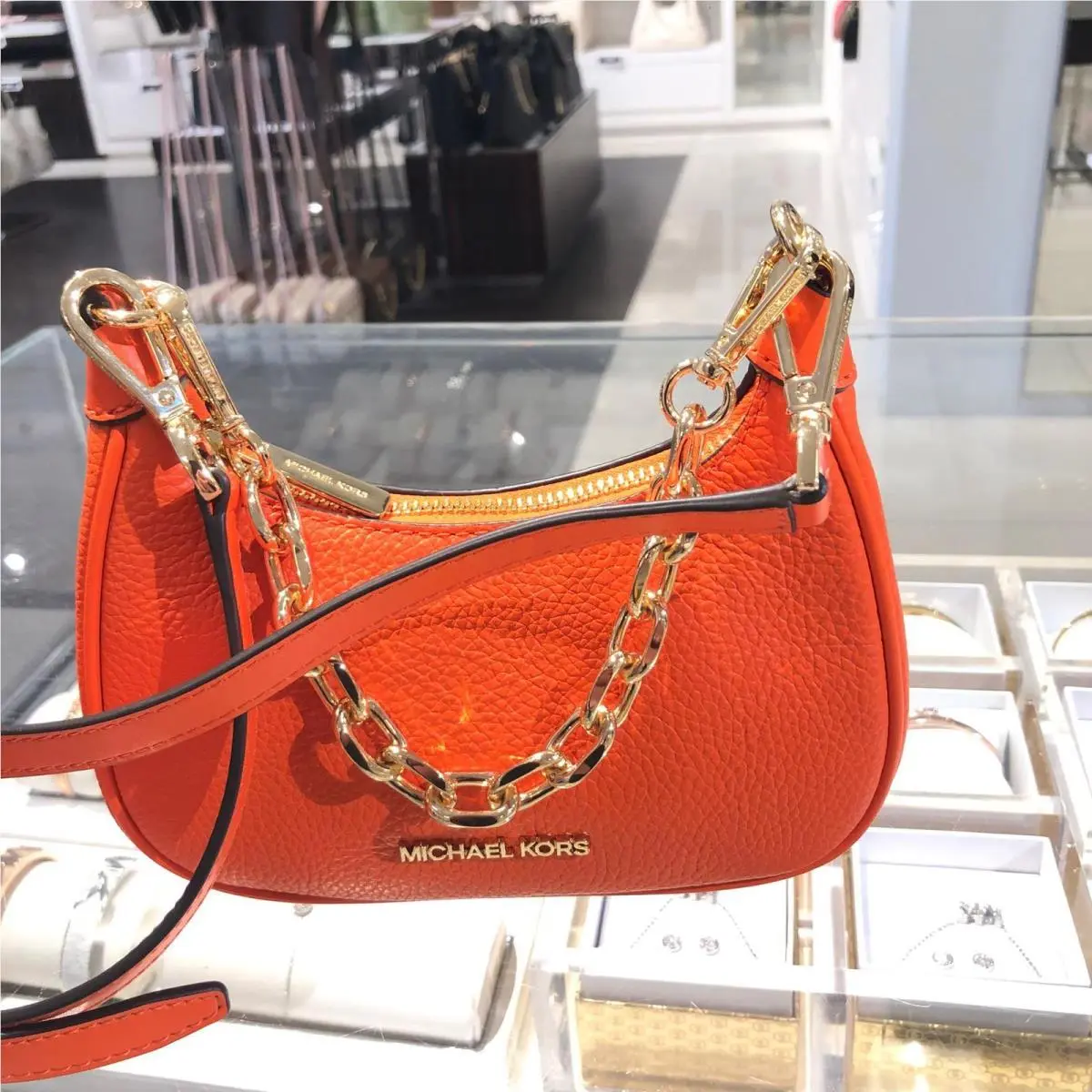Mini/very Small Pvc or Leather Shoulder Crossbody Handbag Purse MK POPPY by Michael Kors