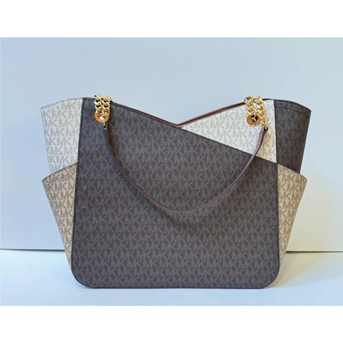 Michael Kors  bag  - Michael Kors Jet Set Travel - 35F1GTVT3B - MK VANILLA, Handle/Strap: Multicolor, Hardware: Gold, Silver