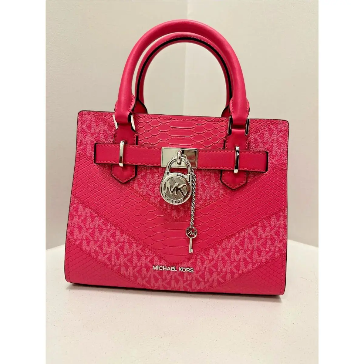 Michael Kors Hamilton Small Women Satchel Crossbody Bag Handbag Purse Messenger