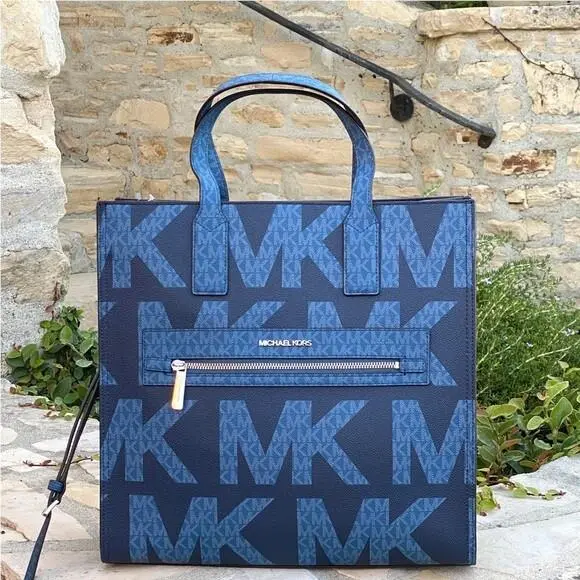 Kenly Signature LG NS Tote/ Double Zip Wristlet Options DK Chbry tote only by Michael Kors