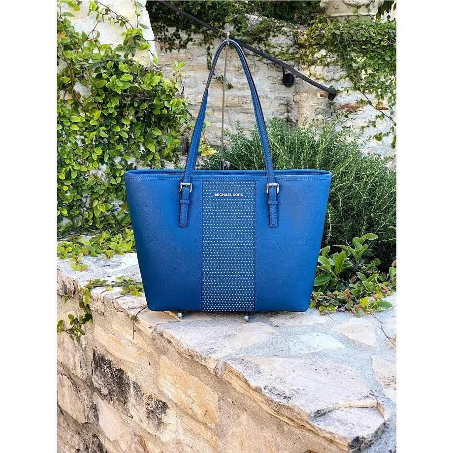 Michael Kors Micro Stud Jstr SM Carryall Saffiano Leather Handbag/wallet