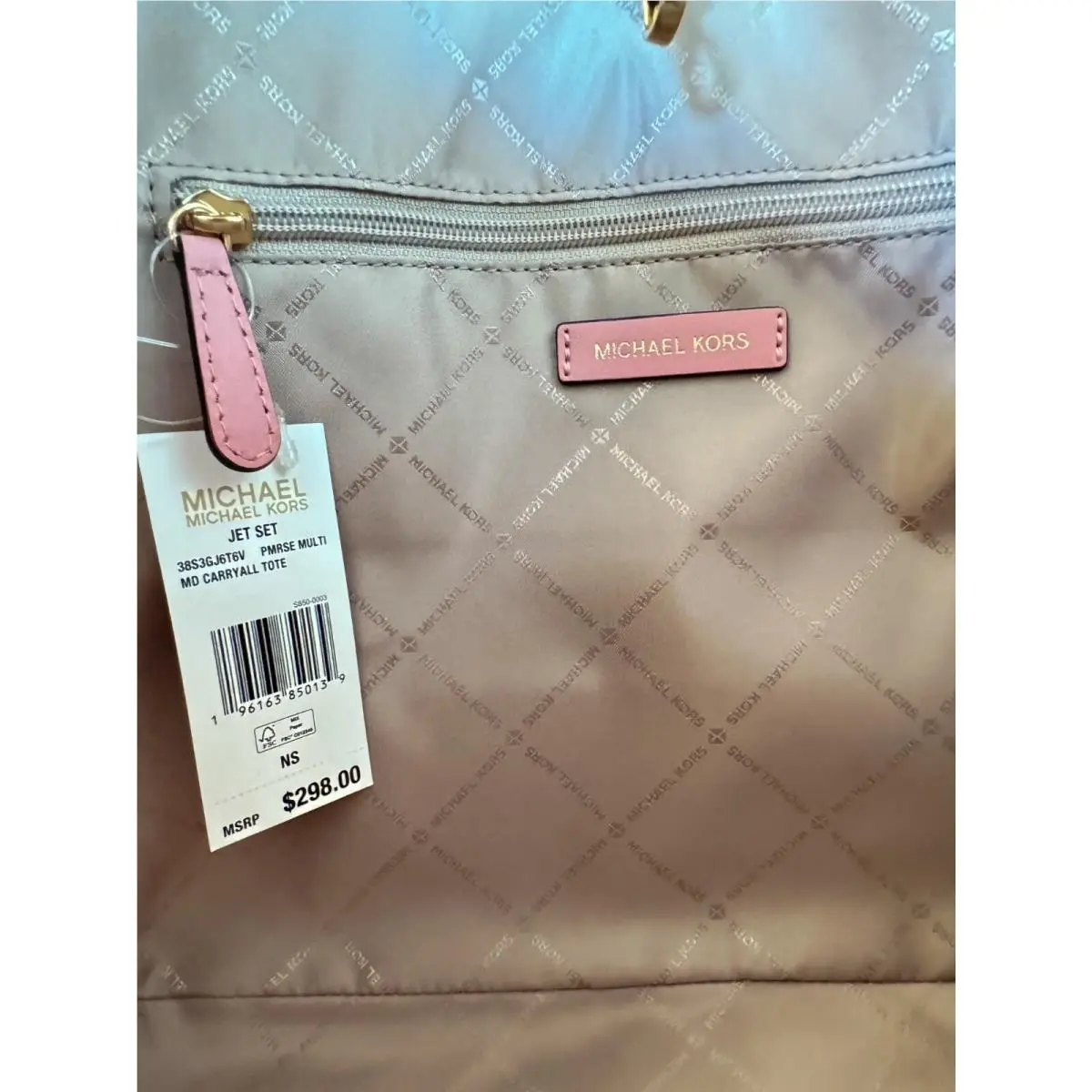 Michael Kors  bag   - Small MK Brown Multi Taxi Tote, Handle/Strap: Multicolor, Hardware: Gold, Silver 58