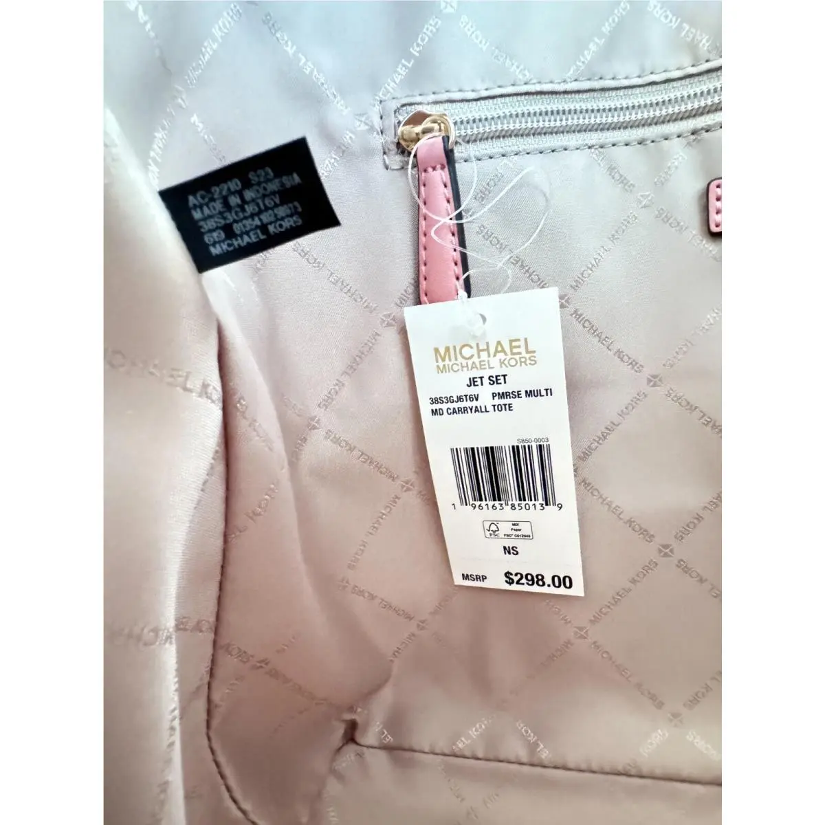 Michael Kors  bag   - Small MK Brown Multi Taxi Tote, Handle/Strap: Multicolor, Hardware: Gold, Silver 59