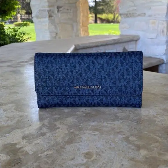 Large Charlotte Embossed Signature Tote/wallet LT Sky Option by Michael Kors