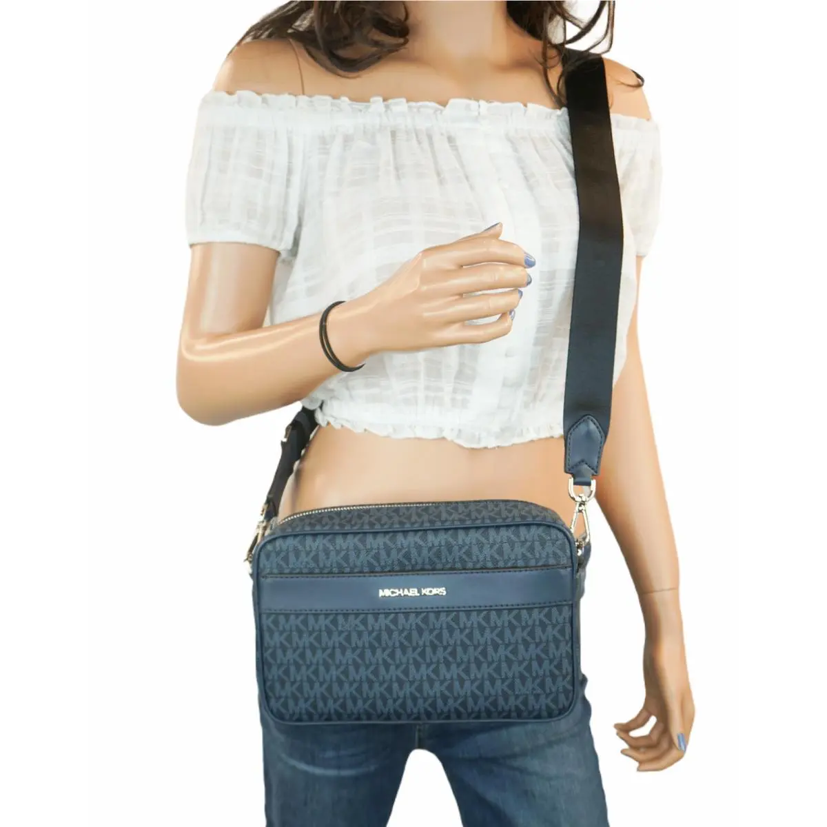 Kenly Large Pocket Shoulder Crossbody Bag MK ADMIRAL NAVY by Michael Kors