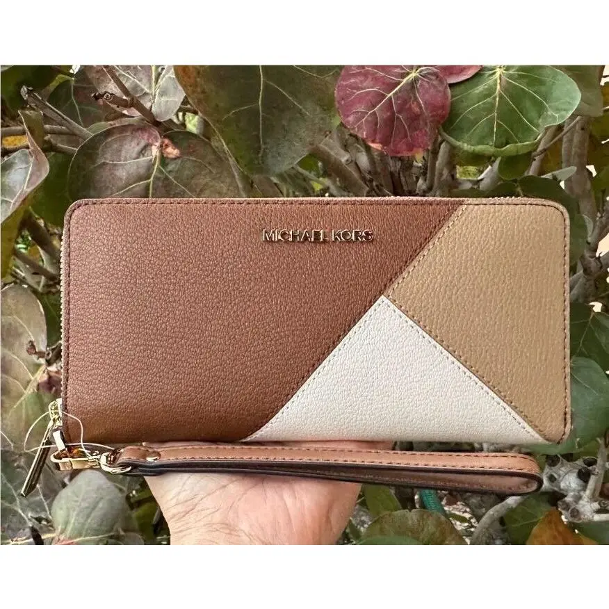 Jet Set Travel Large Continental Wallet COLOR-BLOCK LUGGAGE MULTI by Michael Kors