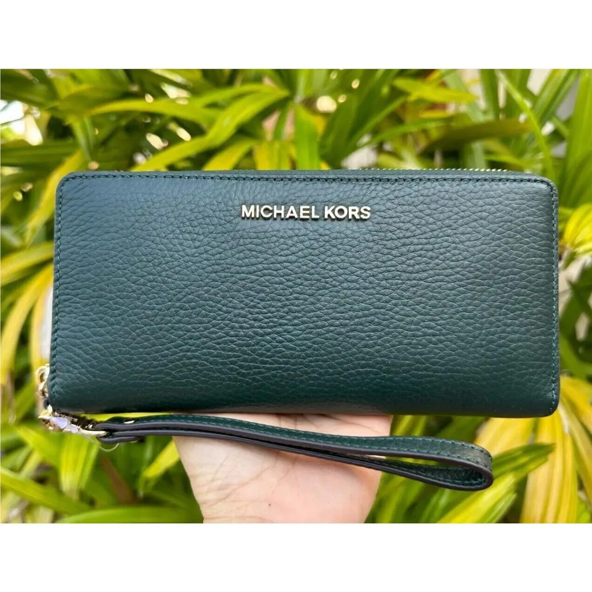 Jet Set Travel Large Continental Wallet Racing Green by Michael Kors