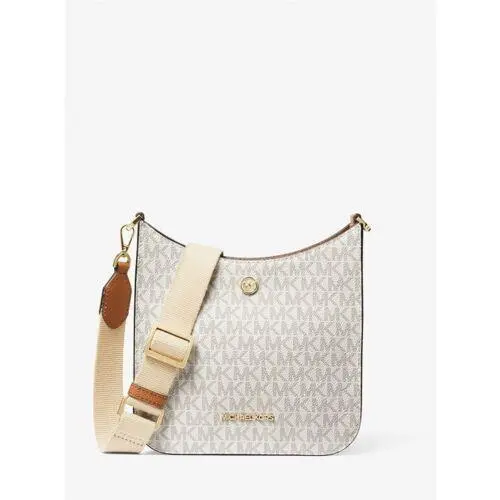 Women Small Mini Messenger Crossbody Bag Handbag Purse Shoulder MK Vanilla MK Signature by Michael Kors