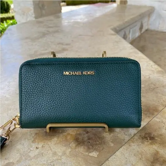 Mercer Medium Leather Satchel/wallet Options Racing Green MK wallet by Michael Kors