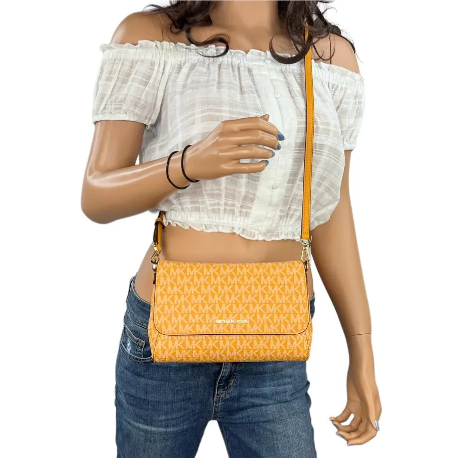 Jet Set Item Medium Convertible Shoulder Crossbody Bag Clutch MK HONEYCOMB MULTI by Michael Kors