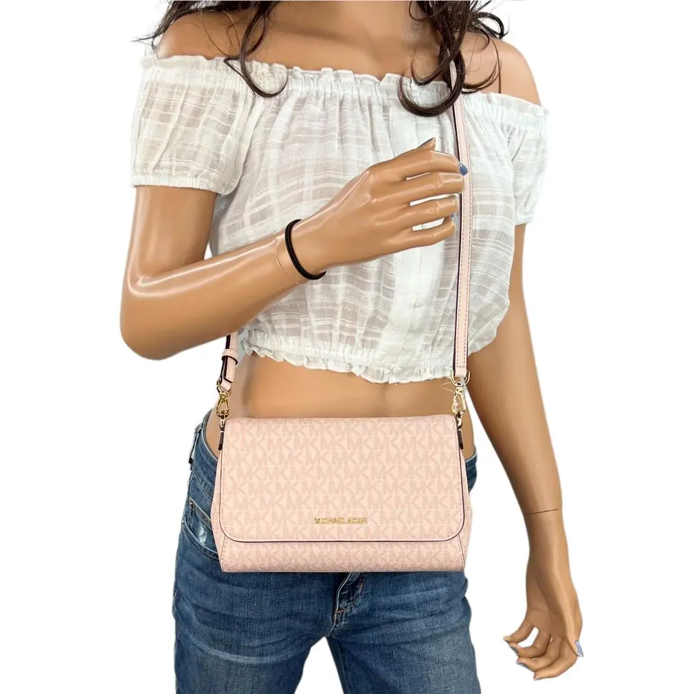 Jet Set Item Medium Convertible Shoulder Crossbody Bag Clutch MK PINK by Michael Kors