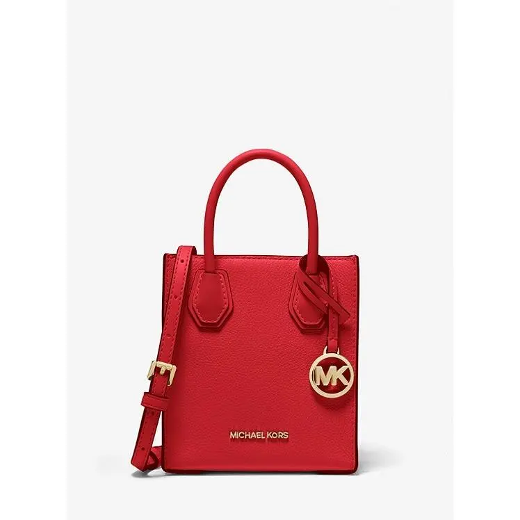 Michael Kors 35S1GM9T0L Mercer Extra-small Pebbled Leather Crossbody Bag MSRP348