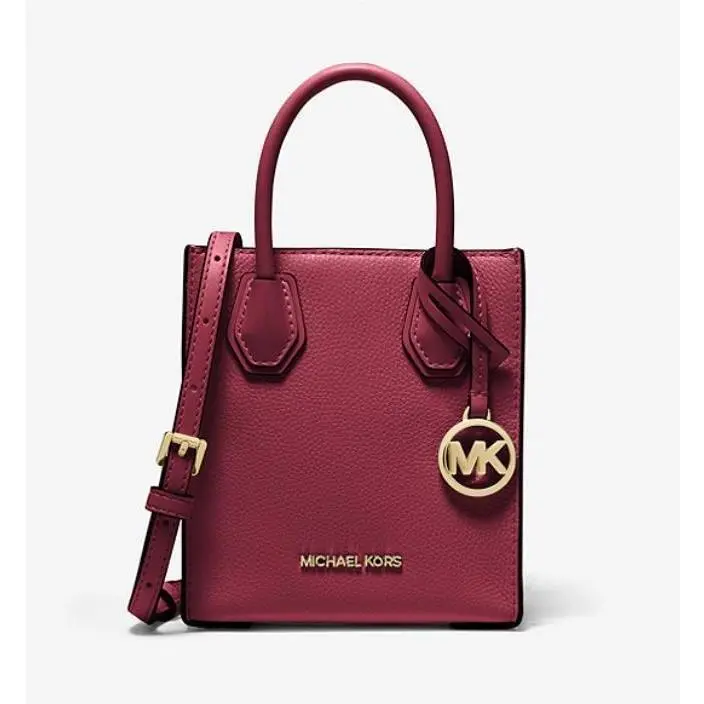 35S1GM9T0L Mercer Extra-small Pebbled Leather Crossbody Bag MSRP348 Mulberry by Michael Kors