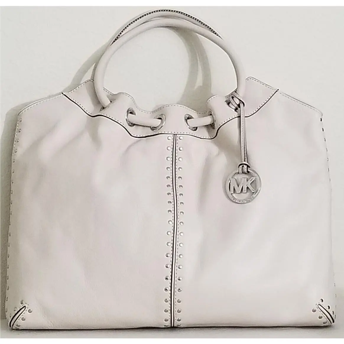 Astor Large Vanilla Leather Tote Bag+/or Matching Wallet Tote by Michael Kors